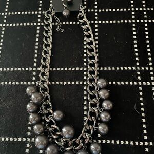 Paparazzi Bold Black Beaded Necklace Set